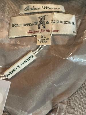 NEW WITH TAGS- XL Fairway Greene Italian Merino sweater