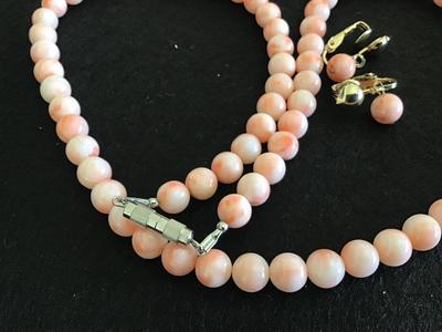 Japan Sea Coral Natural pink Vintage set