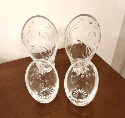 Lot #137 Lot of 4 Nova Scotia Crystal Candle Votives