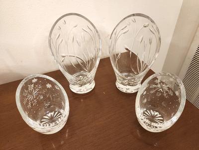 Lot #137 Lot of 4 Nova Scotia Crystal Candle Votives