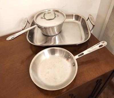 Lot #141 Lot of 3 All-Clad Pots