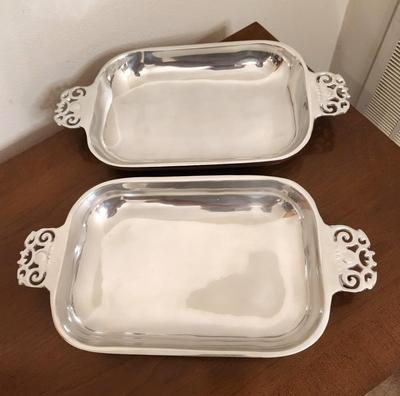 Lot #142 Lot of 2 Nambe Pewter Serving Dishes