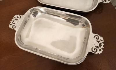 Lot #142 Lot of 2 Nambe Pewter Serving Dishes