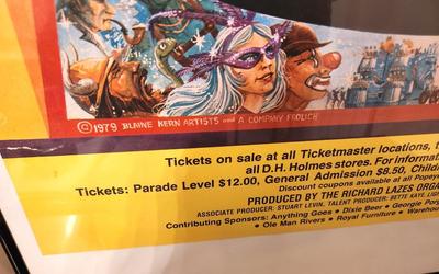 Lot #146 Blain Kern's Mardi Gras in the Super Dome "Disco Extravaganza" Poster - 1979