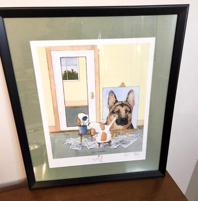 Lot #154 Jim Tweedy Signed Print, inscribed to Pete - "Self Portrait"