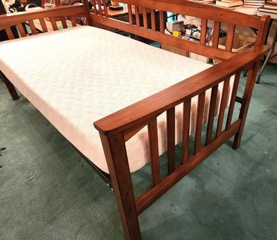Lot #156 Mission Style Day Bed with Memory Foam Type Mattress - super clean