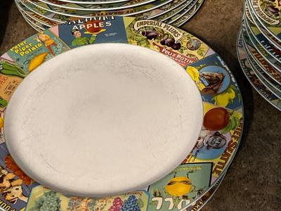 Sakura Oneida 9 plates, 9 bowl (used)
