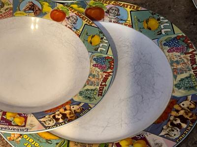Sakura Oneida 9 plates, 9 bowl (used)
