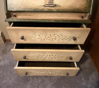Vintage Painted Hutch 78inx25inx18in