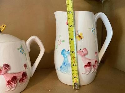 Vintage Japan Poodle/Butterfly serving sets