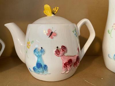 Vintage Japan Poodle/Butterfly serving sets