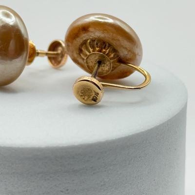 LOT 83J: Vintage Screwback Earrings - 10k Gold (5.1g) & Sterling Silver (3.2g)