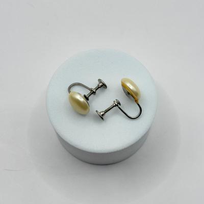 LOT 83J: Vintage Screwback Earrings - 10k Gold (5.1g) & Sterling Silver (3.2g)