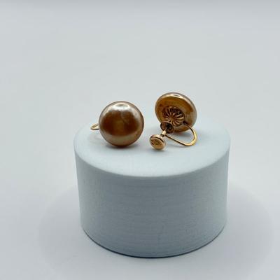 LOT 83J: Vintage Screwback Earrings - 10k Gold (5.1g) & Sterling Silver (3.2g)