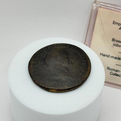 LOT 84J: Vintage Hand Made Emperor Vespasian Brass Sesteritus Coin Reproduction from the Roman-British Collection