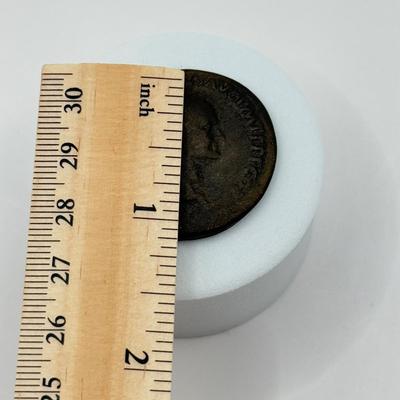 LOT 84J: Vintage Hand Made Emperor Vespasian Brass Sesteritus Coin Reproduction from the Roman-British Collection
