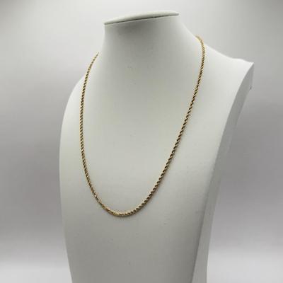 LOT 85J: 14k Gold 18" Twisted Rope Chain (7.1g)