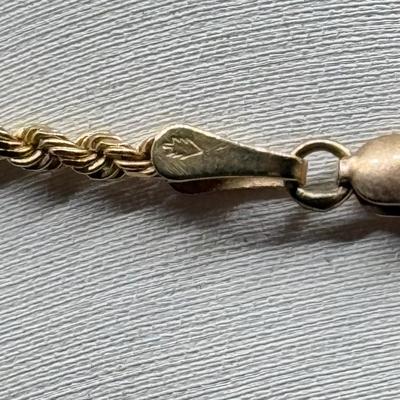 LOT 85J: 14k Gold 18" Twisted Rope Chain (7.1g)