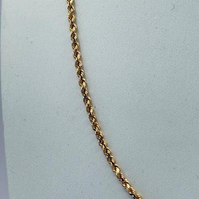 LOT 85J: 14k Gold 18" Twisted Rope Chain (7.1g)