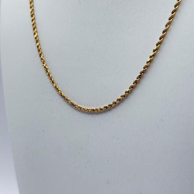 LOT 85J: 14k Gold 18" Twisted Rope Chain (7.1g)