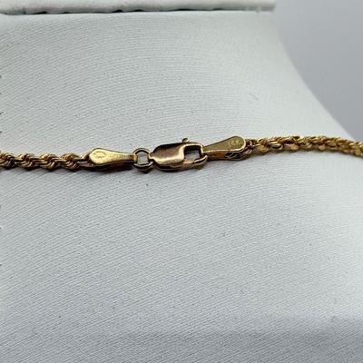 LOT 85J: 14k Gold 18" Twisted Rope Chain (7.1g)
