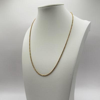 LOT 85J: 14k Gold 18" Twisted Rope Chain (7.1g)