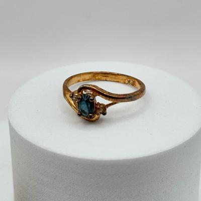 LOT 86J: 18kt Gold Electroplated Size 12 Ring & Size 9 Gold Plated Ring