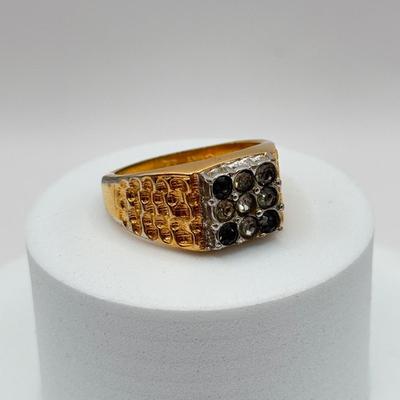 LOT 86J: 18kt Gold Electroplated Size 12 Ring & Size 9 Gold Plated Ring