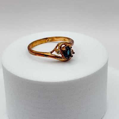 LOT 86J: 18kt Gold Electroplated Size 12 Ring & Size 9 Gold Plated Ring