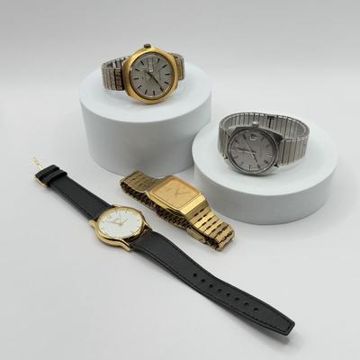 LOT 90J: Men's Watches - Hamilton, Time, Seiko & Omega