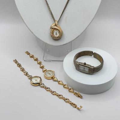 LOT 94J: Ladies' Watches - 24" Harvester Clock Necklace, Sonic, JM Jacmor & Collezio