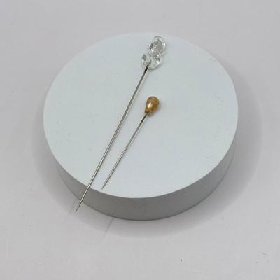 LOT 95J: Vintage Gold Plated Stick Pins & More w/ Vintage Jewelry Case