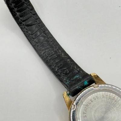 LOT 96J: Vintage Ladies' Watches - Carriage Quartz w/ Braided Leather Band, Endura w/ Norwegian Calf Band, Vienna Quartz Floral Face...