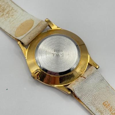 LOT 96J: Vintage Ladies' Watches - Carriage Quartz w/ Braided Leather Band, Endura w/ Norwegian Calf Band, Vienna Quartz Floral Face...