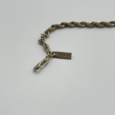 LOT 97J: 18k Gold Plated 19" Necklaces & 7" Bracelets