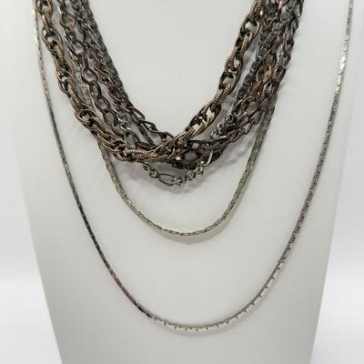LOT 98J: Chain Necklaces & Bracelets incl. 28" 14kt White Gold Plated Necklace
