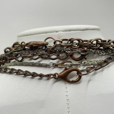 LOT 98J: Chain Necklaces & Bracelets incl. 28" 14kt White Gold Plated Necklace