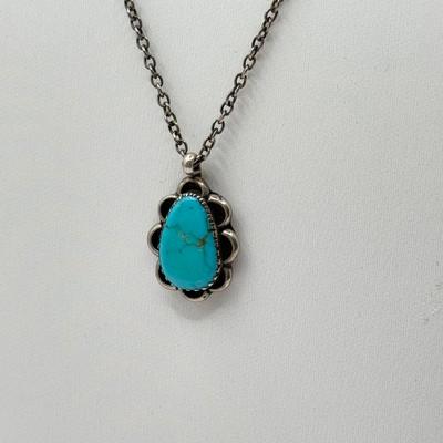 LOT 100J: Turquoise Cat Ring Size 13, Pendant w/ 18" Necklace & 6.5" Native American Style Charm Bracelet