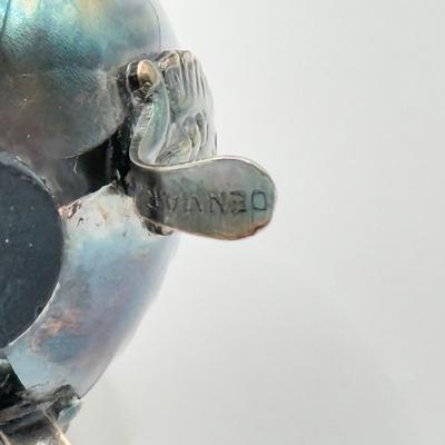 LOT 101J: Vintage Denmark Silver Footed Salt & Pepper Shakers