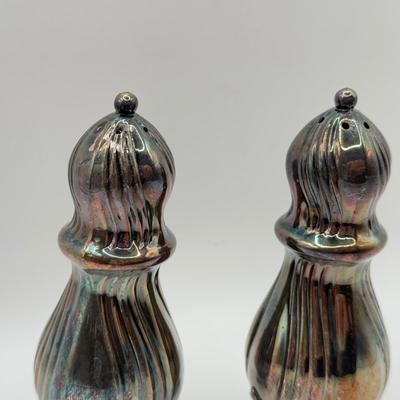 LOT 101J: Vintage Denmark Silver Footed Salt & Pepper Shakers