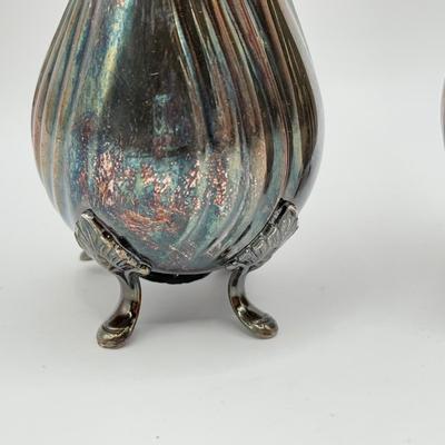 LOT 101J: Vintage Denmark Silver Footed Salt & Pepper Shakers