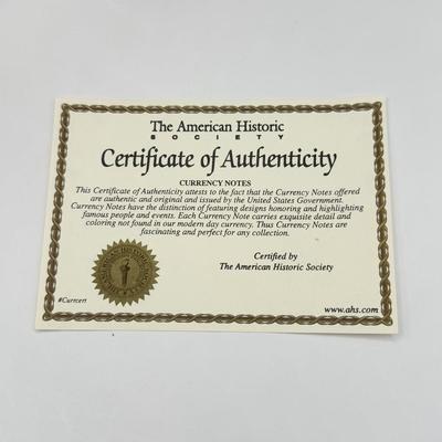 LOT 103J: 1977 Philadelphia Mint Proof Set & Colorized $2 Bill w/ COA