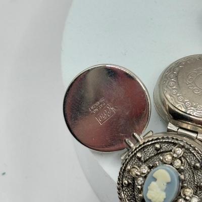 LOT 105J: Vintage Coro Cameo Locket Brooch