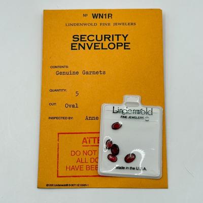 LOT 106J: Lindenwold Jewelers Loose Stones in Package - Garnet, Onyx, Cubic Zirconia