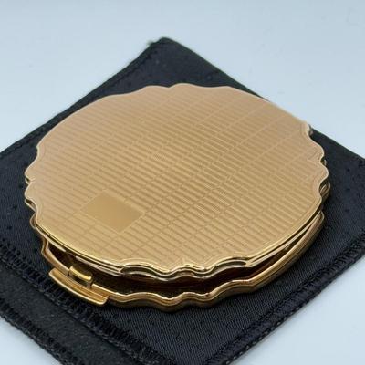 LOT 108J: 1/20 14k Gold Filled Pen, Vintage Stratton Compact, Teal Jewelry Bag & Clip on Earrings