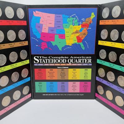 LOT 111J: 24kt Gold Plated “Racketeer Nickel” w/ COA, State Quarter Book, 1957 Penny & 1942 Dime