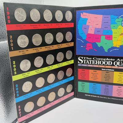 LOT 111J: 24kt Gold Plated “Racketeer Nickel” w/ COA, State Quarter Book, 1957 Penny & 1942 Dime