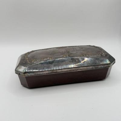 LOT 113J: Vintage Sheridan Silver Lint Comb Brush w/ Box