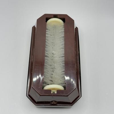 LOT 113J: Vintage Sheridan Silver Lint Comb Brush w/ Box