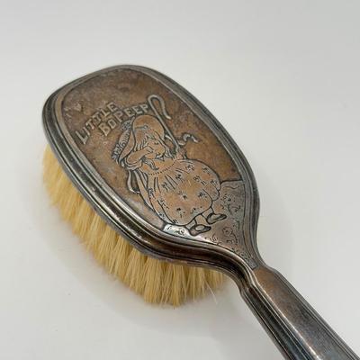 LOT 115J: Vintage Sterling Silver Bo Peep Brush & Sterling Handle Comb